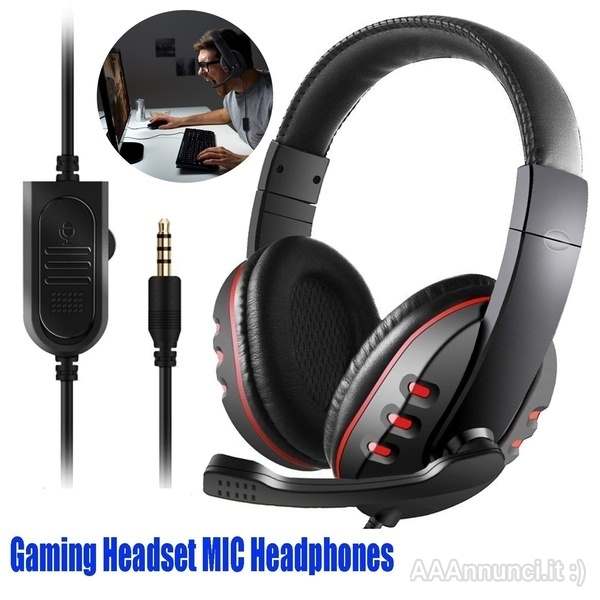 Cuffie da gioco cablate Driver stereo da 40 mm, colore nero