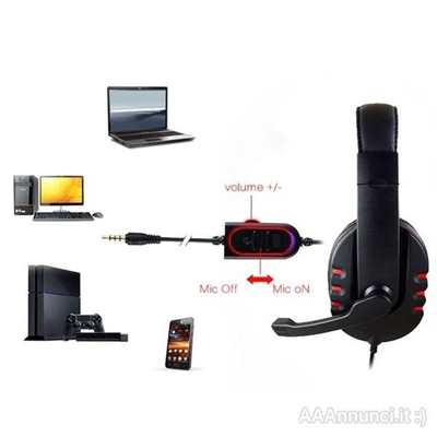 Cuffie da gioco cablate Driver stereo da 40 mm, colore nero - Anteprima 3